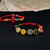 Cuerda de Mano para Thangka Tejida a Mano, Pulsera de Cuerda Colorida, Se Puede Colgar en Thangka Cuerda de Mano de Hilo de Algodón Enrollado a Mano, Cuerda de Mano de Reencarnación de Xizang