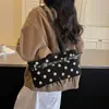 2026 Nueva Bolso Baguette de Lunares para Hombro para Mujer, Bolso Cruzado Retro Coreano para el Trabajo, Bolso Versátil de Nicho Estilo Ins