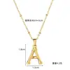 Amazon Transfronterizo Diseño Geométrico Acero Inoxidable Collar con Letras Inglesas Cadena para Clavícula Metálica de Moda que No se Desvanece