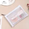 Bolsa cosmética transparente de PVC Bolsa de aseo impermeable de PU bolsa cosmética portátil de gran capacidad bolsa de almacenamiento portátil para viajes