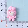 Guantes de Dibujos Animados de Cinco Dedos con Forro de Felpa para Niños, Funda para Teléfono de Pegamento Cremoso DIY Kuromi, Accesorios de Resina Hechos a Mano