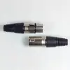 Set XLR de Tres Conductores, Conector XLR de Tres Conductores, Set Negro de Conectores XLR Macho y Hembra, Conector de Micrófono/Micrófono
