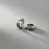 Ins Simple Nueva Marca Pequeña Doble Línea Clip para Oreja Escarchado Moda Personalidad Acero Inoxidable Chapado en Oro Pendientes de Alto Nivel