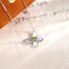 Collar de Plata Esterlina S925 Mariposa Nácar Blanco Piedra Natural Color Libre Lujo Ligero Simple Moda Cadena Clavícula Spice Girls Combinable
