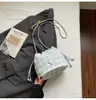 Bolsa de Tote Cuadros Estilo Coreano Ins Suave para Mujer Verano 2025 Estilo Casual para el Trabajo Bolso Cruzado de Hombro Único con Cordón