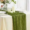 Bandeira de Mesa de Tecido Amassado para Comércio Exterior Festa de Aniversário Decoração de Tecido Amassado Casamento Balsa Torção Toalha Amassada Fábrica Atacado