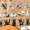 Diario de Negocios para Mascotas Cinta de Bolsillo para Mascotas Troquelado Tema Gato Material DIY Pegatina de Bolsillo Material de Reciclaje Pegatina