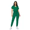 Uniformes médicos personalizados de dos piezas, uniformes dentales bordados con el nombre de la tienda, uniformes de trabajo de diseño personalizado en lotes pequeños