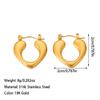 Pendientes de acero inoxidable con diamantes simples y sólidos, estilo hip hop, personalizados, estilo europeo y americano, con hebilla de acero de titanio y diseño de nicho para mujer.