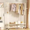 Perchero de doble capa personalizado de la fábrica original, adecuado para apartamentos de alquiler, uso doméstico, dormitorio, perchero independiente con almacenamiento y función de secado de ropa, personalizable