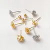 Brincos de Pérola Estrela Camélia com Argola Pendurada em Ouro Maciço 18K Ouro Branco Revestido de Cobre Preserva Cor Versátil DIY