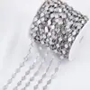 Aço Inoxidável 304 Formato de Diamante Coração Folha Flor Corrente Série Geométrica DIY Adorno de Cabeça para Noiva Acessórios de Cabelo Corrente com Borla