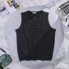 Vendas Diretas de Fábrica Exportação Regata Pura Masculina Sem Mangas Solta Casal Camiseta Nova Verão Casual Esporte Regata Manga Curta