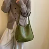 Bolso de mano tipo cesta para verduras con patrón tejido, bolso de hombro de mujer moderno de gran capacidad, nuevo modelo 2026, bolso tipo cubo retro simple