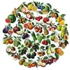 Compra Directa Transfronteriza [con Certificación Ce.Cpc] 56 Pegatinas de Mascota Transparentes de Frutas de Colores Notas Realistas y Vívidas