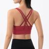 Sujetador Deportivo Nude para Yoga a Prueba de Impactos Sujetador de Fitness de Alta Intensidad Chaleco de Yoga con Espalda Cruzada Cepillado por Ambos Lados para Mujer