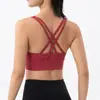 Top de Yoga com Costas Cruzadas, Sutiã com Suporte e Reunião, Colete Fitness, Colete Fitness
