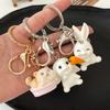 Llavero colgante de mascota de dibujos animados transfronterizo, colgante de conejo lindo, accesorios para bolso de mujer, llavero colgante de gato, venta al por mayor