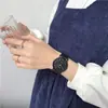 Reloj Juvenil Estilo Ins Minimalista Estilo Coreano Casual Estilo Mori Estudiante de Secundaria Reloj de Pareja Blanco y Negro