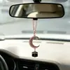 Péndulo de coche con incrustaciones de diamante metálico para espejo retrovisor, accesorios para el interior del coche, casa de cielo de estrella y luna del Sudeste Asiático transfronterizo, fabricante