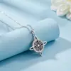 Nuevo Colgante de Nudo Celta con un Toque de Lujo Ligero y de Alta Gama, Incrustado con Circonita y Resina, Collar de Nudo de Bruja, Cadena de Clavícula Moderna y Versátil