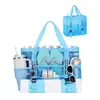 Feihong Bolsa de Playa de Malla Transfronteriza Gran Capacidad Bolsa Tote de Hombro de Playa para Viajes con Cremallera y Múltiples Bolsillos Bolsa de Playa