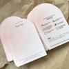 Soporte Armadura Portátil Tarjeta Exhibidora Tarjeta Personalizada Venta al Mayoreo Alta Gama Textura Degradada Rosa Papel de Seda Fondo Etiqueta