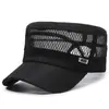 Sombrero de Malla Plano de Verano para Hombre, Transpirable Completamente de Malla con Protección Solar, Sombrero de Sol Casual para Pesca al Aire Libre, Estilo Delgado para Papá