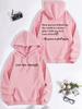 Tamanho Europeu Transfronteiriço Tamanho Europeu Outono e Inverno Roupas Europeias e Americanas Moletons com Capuz de Manga Longa Tops com Estampa de Slogan