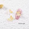 Estilo Idéntico al de Celebridad de Internet Joyería para Uñas ins Mariposa Aurora Acrílico Mini Tridimensional Decoración Fresca para Uñas diy