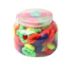 100 Piezas de Gomas Elásticas en Caja para Niños, Cuerdas para el Cabello Sin Costuras, Dulces Vasos de Almacenamiento, Cuerdas para el Cabello, Gomas para el Cabello Tejidas Sin Costuras