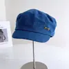 Gorra de mezclilla británica de moda para equitación para mujer, nueva gorra versátil de estilo vintage para otoño, gorra con visera para protección solar, moderna