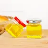 Botella de miel de vidrio transparente de 25 ml, frasco de vidrio sellado, botella de nido de pájaro, botella de miel de tamaño pequeño, botella de mermelada vacía