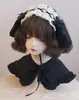 Diadema Original Hecha a Mano de Conejo de Orejas Caídas con Volantes de Algodón y Lino Estilo Japonés y Coreano lolita