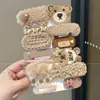 Pinza para el Cabello de Peluche Color Café para Niñas, Accesorios para Flecos Rebeldes en la Parte Delantera, No Daña el Cabello, Pinzas Pequeñas para Bebé