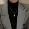 Collar de Ángel con Colgante Cruzado de Doble Capa Dz para Mujer, Cadena para Suéter con Diseño de Nicho, Elegante y Versátil, Regalo para Joyería de Mejor Amiga