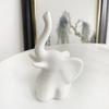 Plato de cerámica nórdico simple para guardar joyas, anillos, decoración para sala de estar, dormitorio y baño