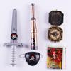 Cosplay Halloween Sombrero pirata Accesorios Cuchillo pirata caribeño Bandera pirata Cabo de Hornos Máscara de ojo de cuerno