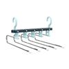 Perchero para pantalones de acero inoxidable Percha para ropa Clip para pantalones multifuncional Plástico Telescópico Perchero Plegable Multicapa Barra de metal Perchero para pantalones