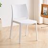 Silla de plástico apilable para adultos, taburete de almacenamiento, para el hogar, comedor, balcón, ocio, respaldo.
