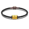 Pulseira de Contas de Ouro Transferíveis para Homens e Mulheres, Mantra de Seis Caracteres, Ouro Puro 999, Pulseira do Zodíaco, Pulseira de Casal em Ouro Puro, Presente