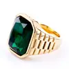 Fábrica directa de joyería de acero de titanio Haiteng anillo de acero inoxidable con gema multicolor personalizado para hombre tendencia anillo de acero de titanio