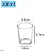 Copo de Vela Aromaterápica Transparente para Pousadas e Hotéis, Castiçal de Vidro para Melhorar o Humor, Ferramentas para Velas DIY, Copo de Vidro Reto, Copo Vazio