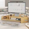 Soporte Elevador para Monitor de Computadora de Esquina, Bandeja para Teclado, Trípode de Escritorio, Almacenamiento Multinivel