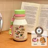 Nueva taza térmica de acero inoxidable 316, con un diseño creativo y artístico, perfecta para estudiantes, con un estilo de taza de leche portátil, lindo y adorable.