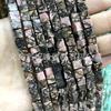 Cuentas cuadradas sueltas de 6 mm, ágata de cristal, piedra emperador, ojos de tigre, cuentas cuadradas de oro verde, accesorios de joyería, cuentas cuadradas semiacabadas