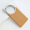 Adecuado para Funda de Teléfono Móvil Oppofindx7Ultra, Funda Protectora Dura Lisa de Cuero de Moda Findx7 Sin Marco con Forma de Arco