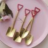 Cuchara de Sorbus vintage de lujo ligera, cuchara para niños, cuchara para cavar sandía, pala creativa para ingenieros de acero inoxidable 304 en oro rojo.