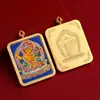 Thangka de Xizang Pintado a Ouro Meio Pintado à Mão Oito Santos Protetores Zodiacais Doze Signos do Zodíaco Pingentes Pingente do Bodhisattva Manjushri