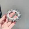 Lujosa Goma para el Cabello de Cristal de Alta Gama con Diamantes Brillantes, Hecha a Mano con Perlas, Cuerda Resistente para Coleta, Nuevo Accesorio de Moda para Moño